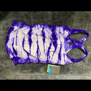 NUX Tie Dye Razor Top Size S